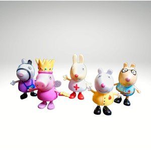 Peppa Pig Figure Lot (5 Character Pieces) Jazwares